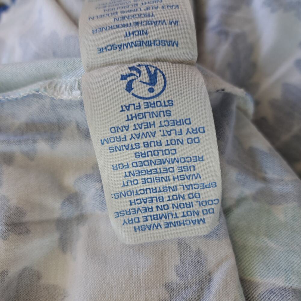 Boden Marion Blue Leaf Print Jersey Tunic Mini Size 4 V-neck 3/4 Sleeve - Picture 12 of 13